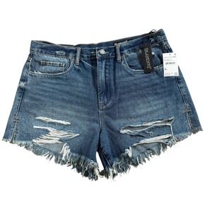 BLANKNYC The Barrow Vintage High Rise Distressed Denim Shorts Size 31